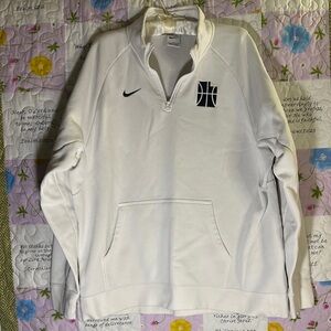 White Nike Quarter-Zip Pullover sweatshirt unisex